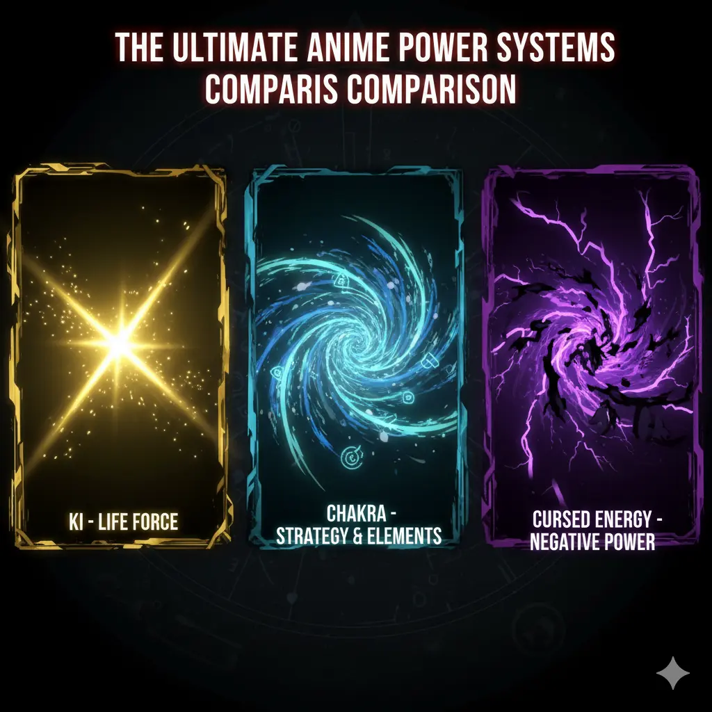 Anime Power Systems Comparison: The Comparison Visual