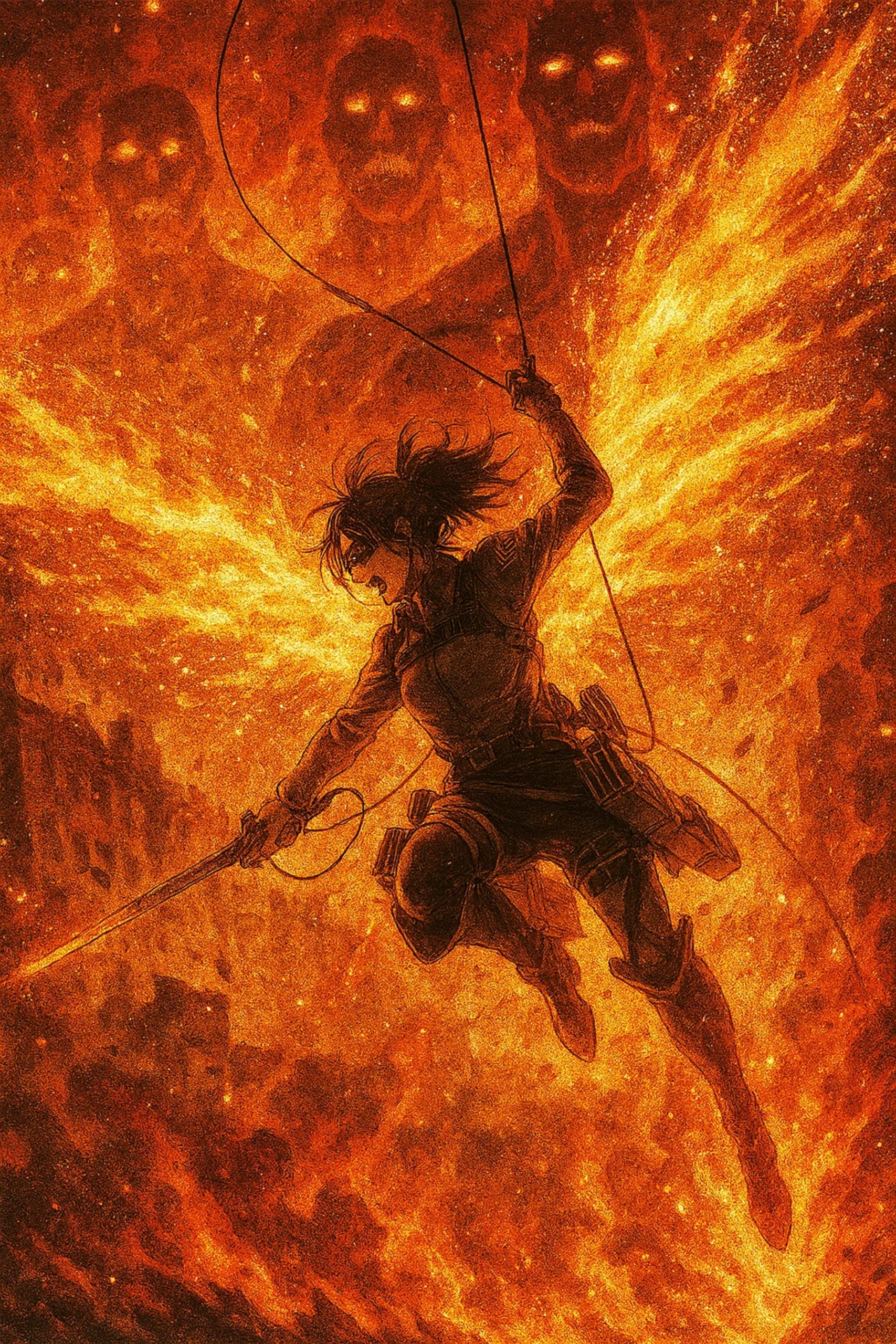 Hange Zoe sacrifice moment leading The Global Alliance in Attack on Titan.