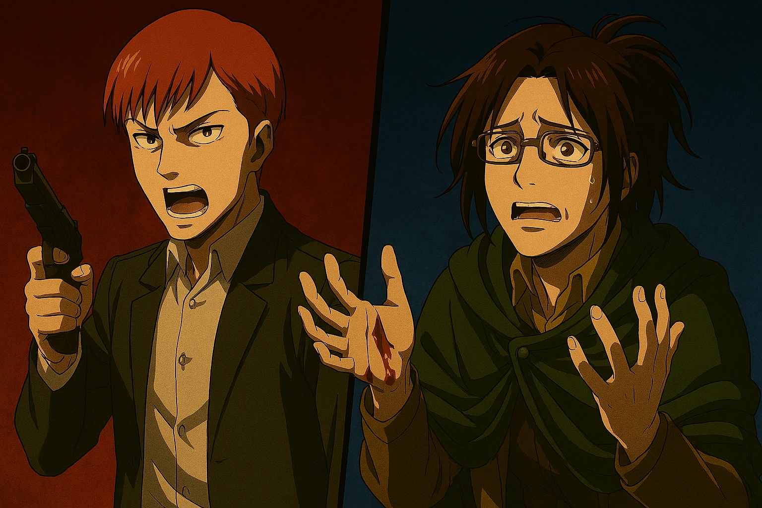 Hange Zoë Character Analysis contrasting her globalist idealism against Floch's nationalist ideology