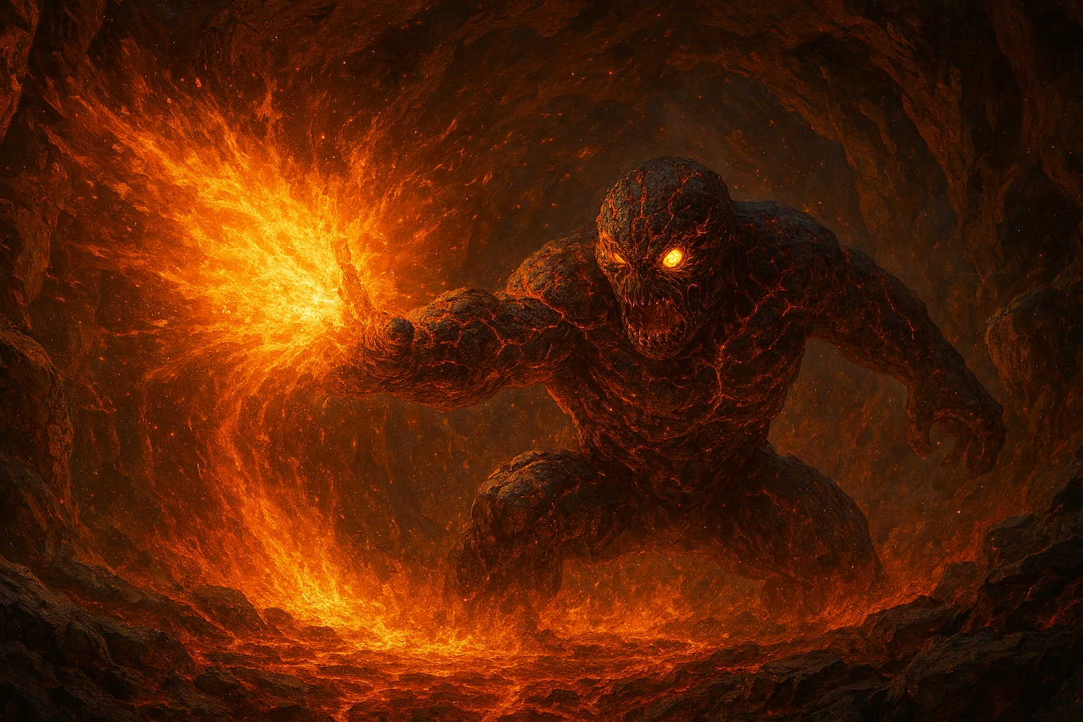 Jogo, the Special Grade volcano curse, representing the destructive power of JJK Cursed Spirits