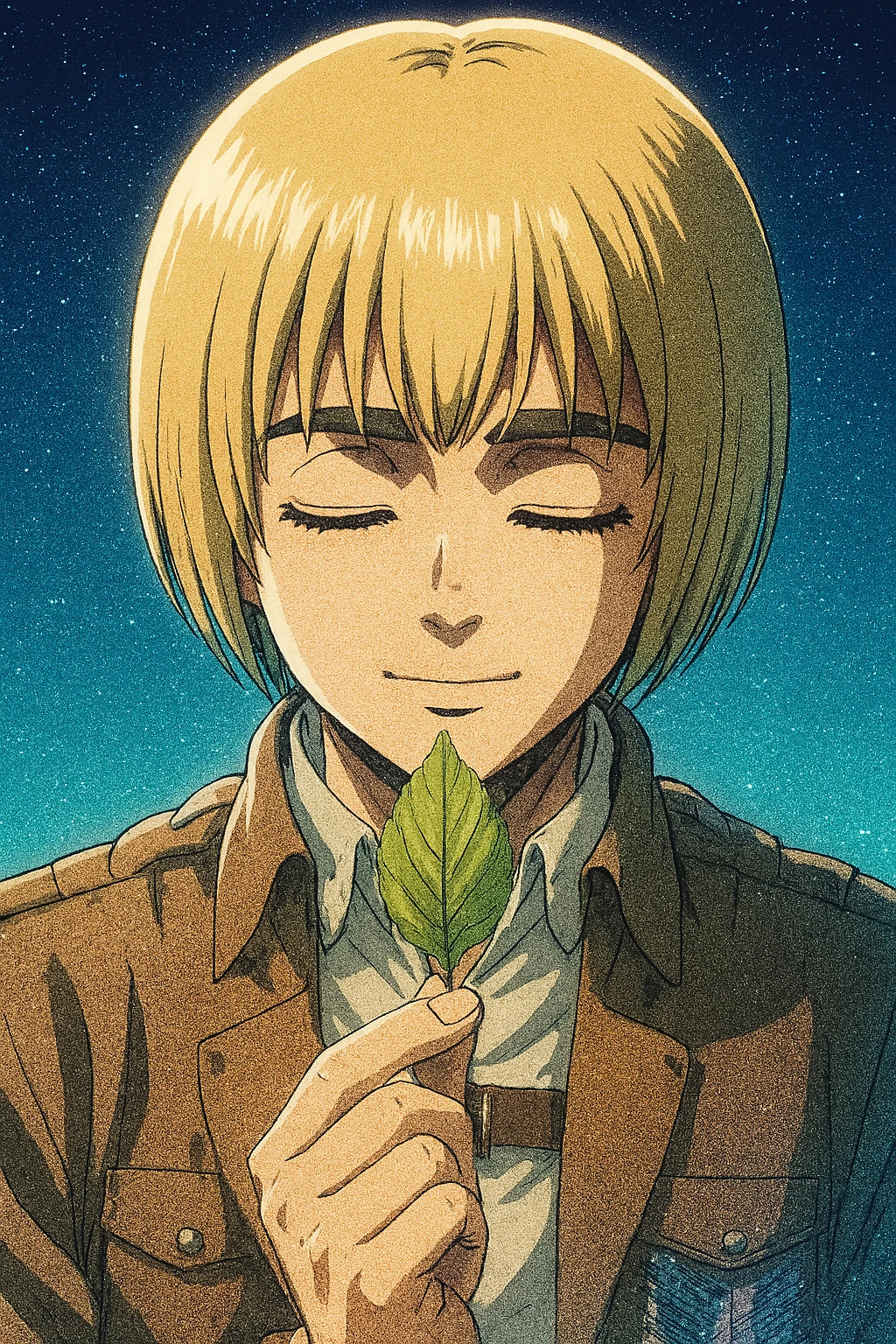 Armin Arlert finding hope for The Global Alliance in Attack on Titan in the Paths.