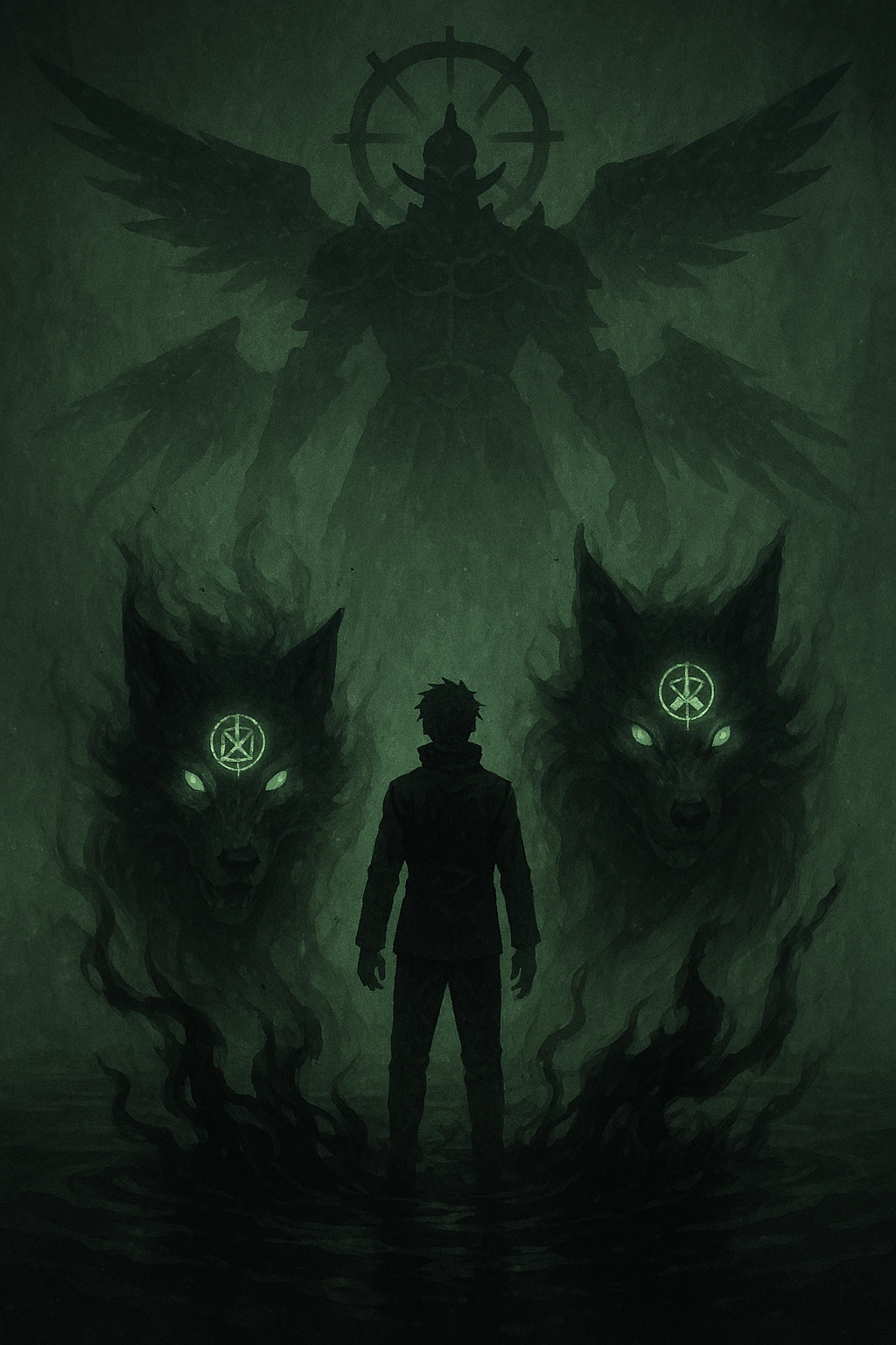 Ten Shadows technique summoning from the Jujutsu Kaisen Big Three Families Zenin Clan.