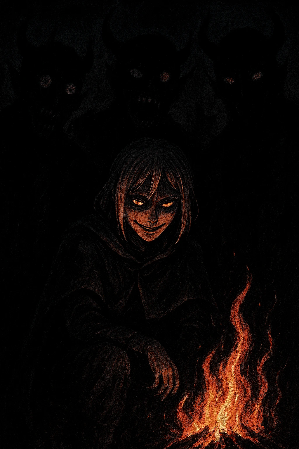 Yelena exposing the sins of The Global Alliance in Attack on Titan during the campfire scene.