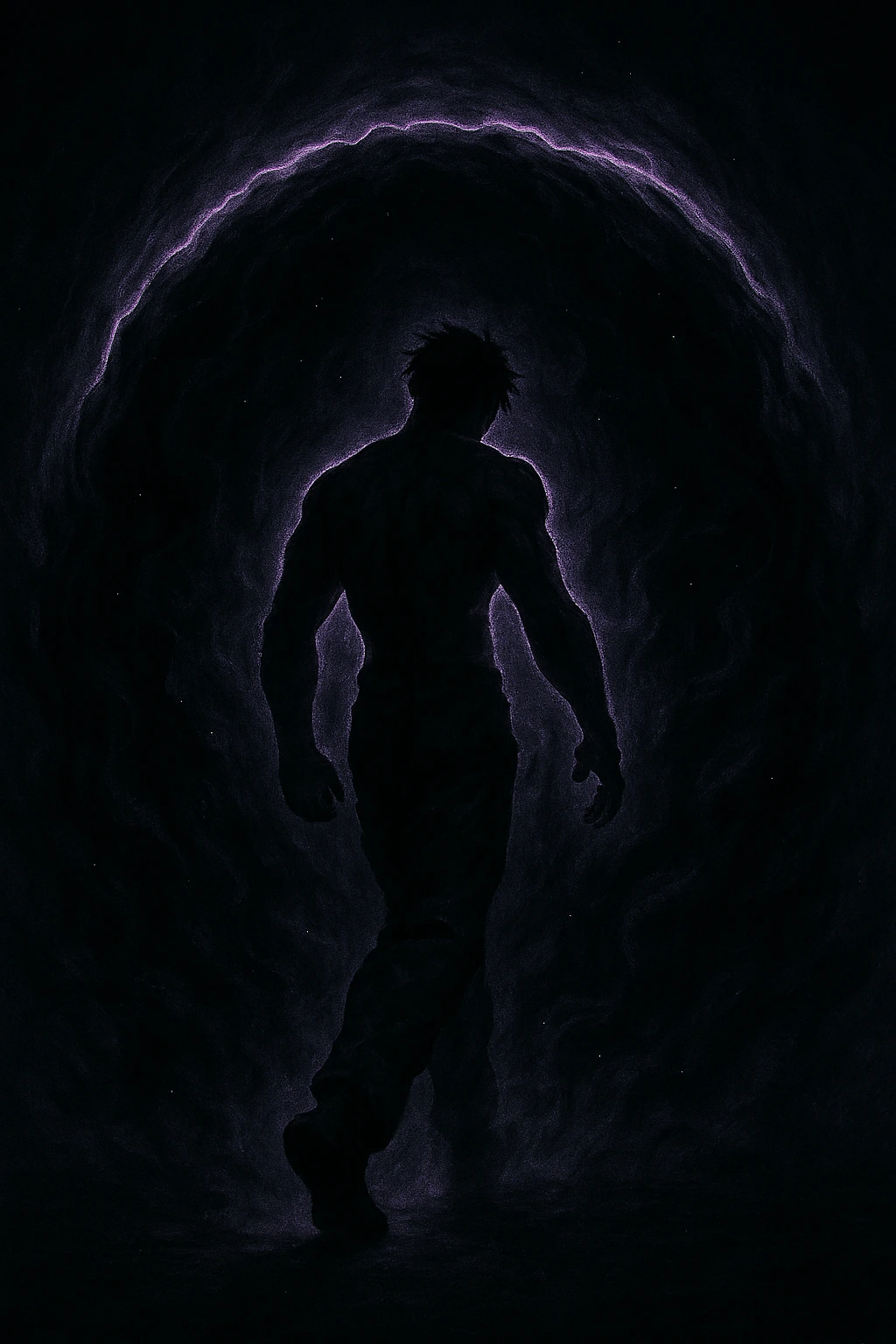 A Heavenly Restriction user walking through a Domain barrier due to zero cursed energy.