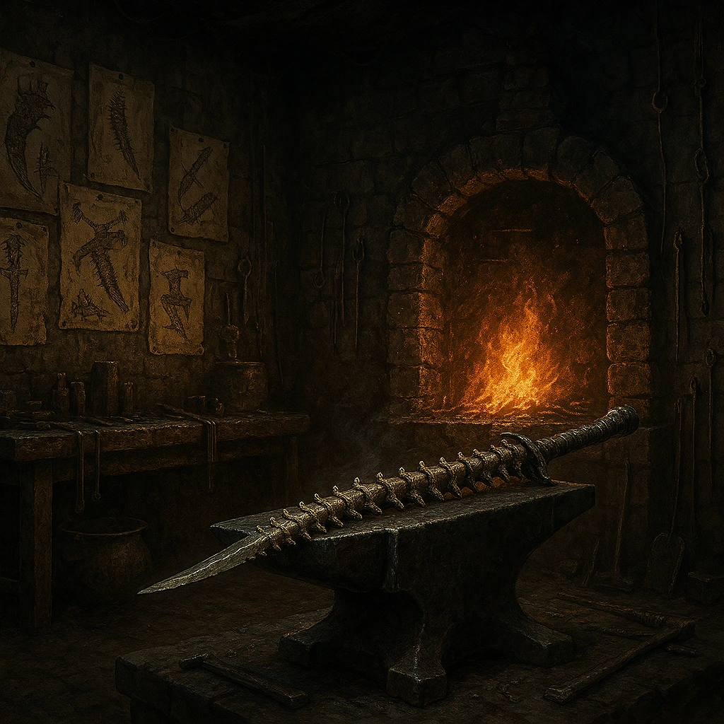 A dark workshop for crafting Special Grade Cursed Tools.