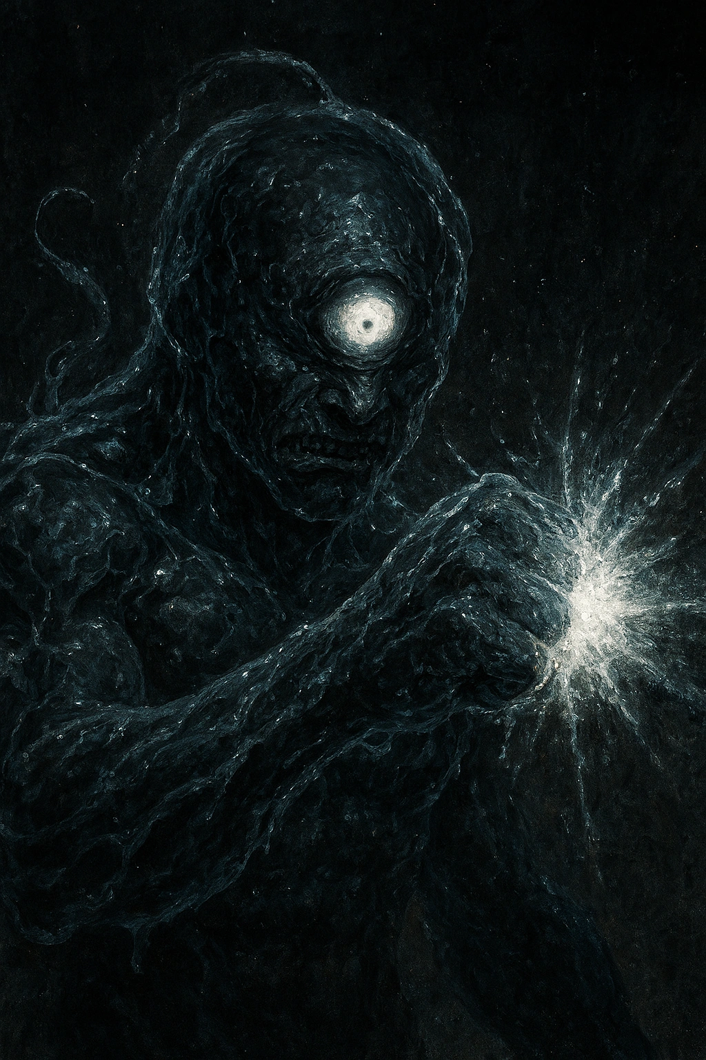 A villain using Domain Amplification, the empty barrier Anti-Domain Technique, to neutralize Infinity.