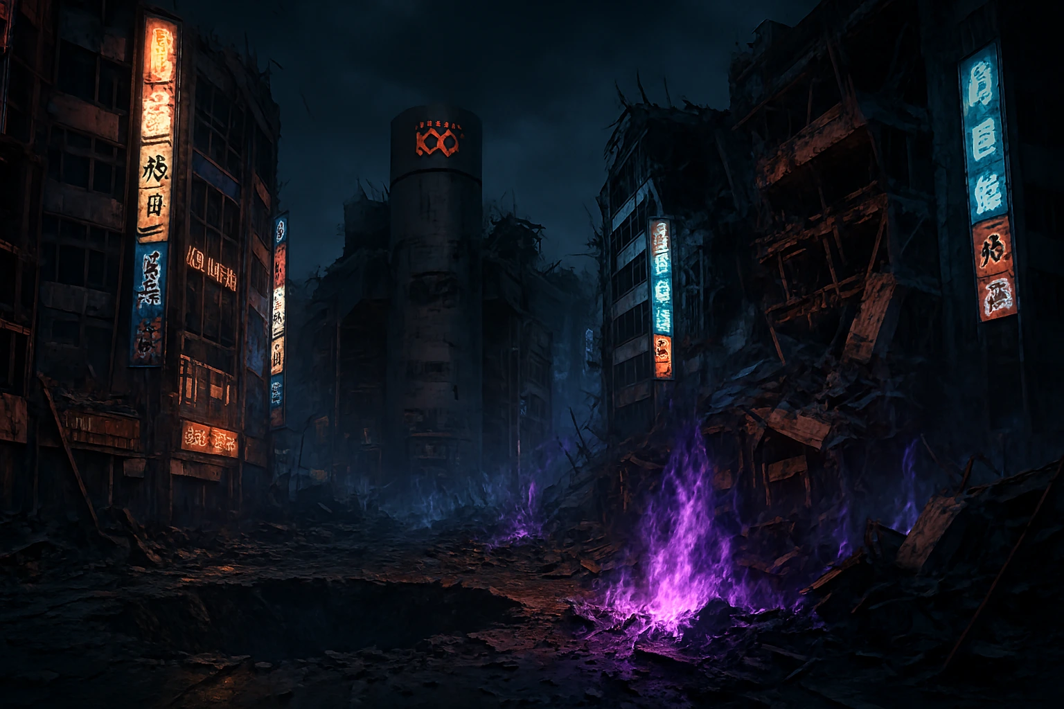 The destruction of Shibuya city in Jujutsu Kaisen showing the scale of the tragedy.
