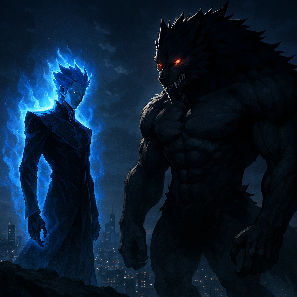 The Frost Monarch teaming up with the massive Beast Monarch to plan their ambush.