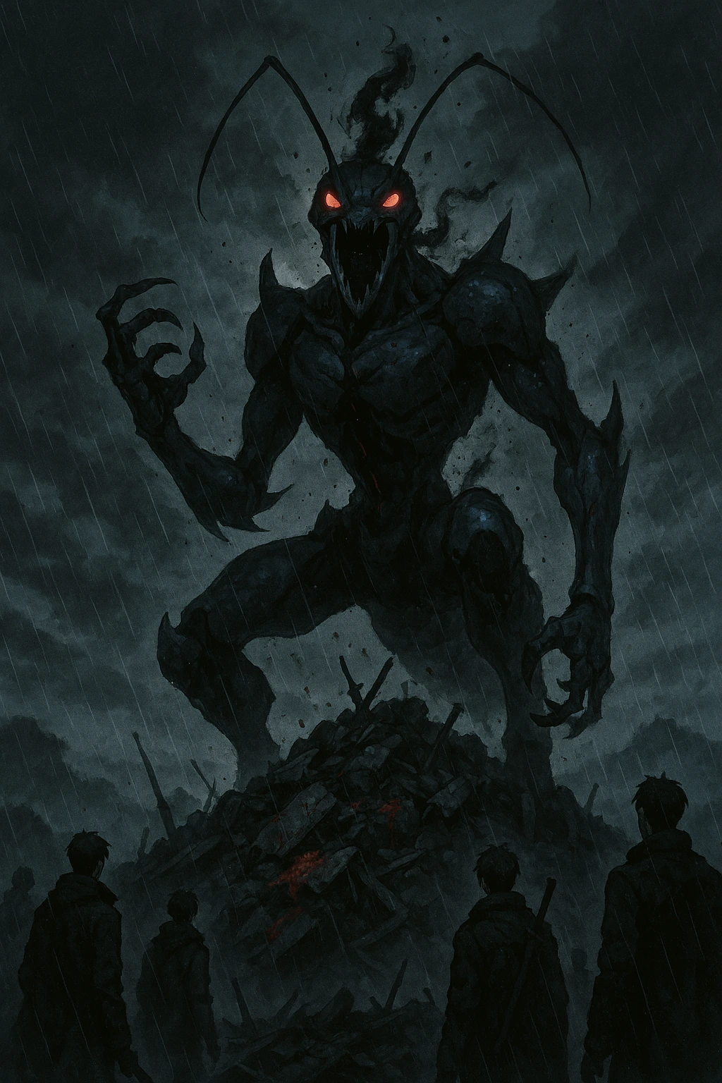 Solo Leveling Jeju Island raid Ant King menacing presence.