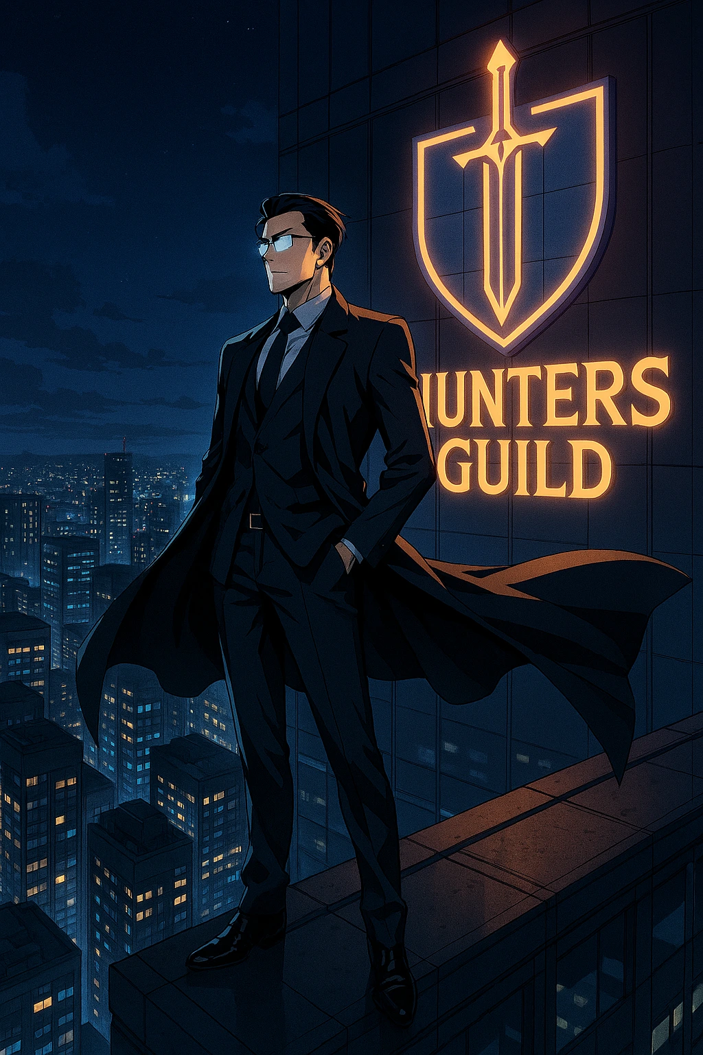 Choi Jong-In standing confidently as the Ultimate Soldier of Hunters Guild
