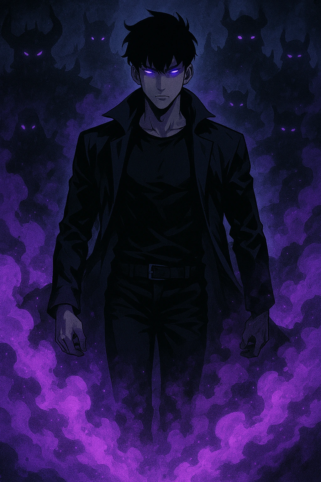 Sung Jin-Woo effortlessly walking through the toxic mist of the Plague Monarch.