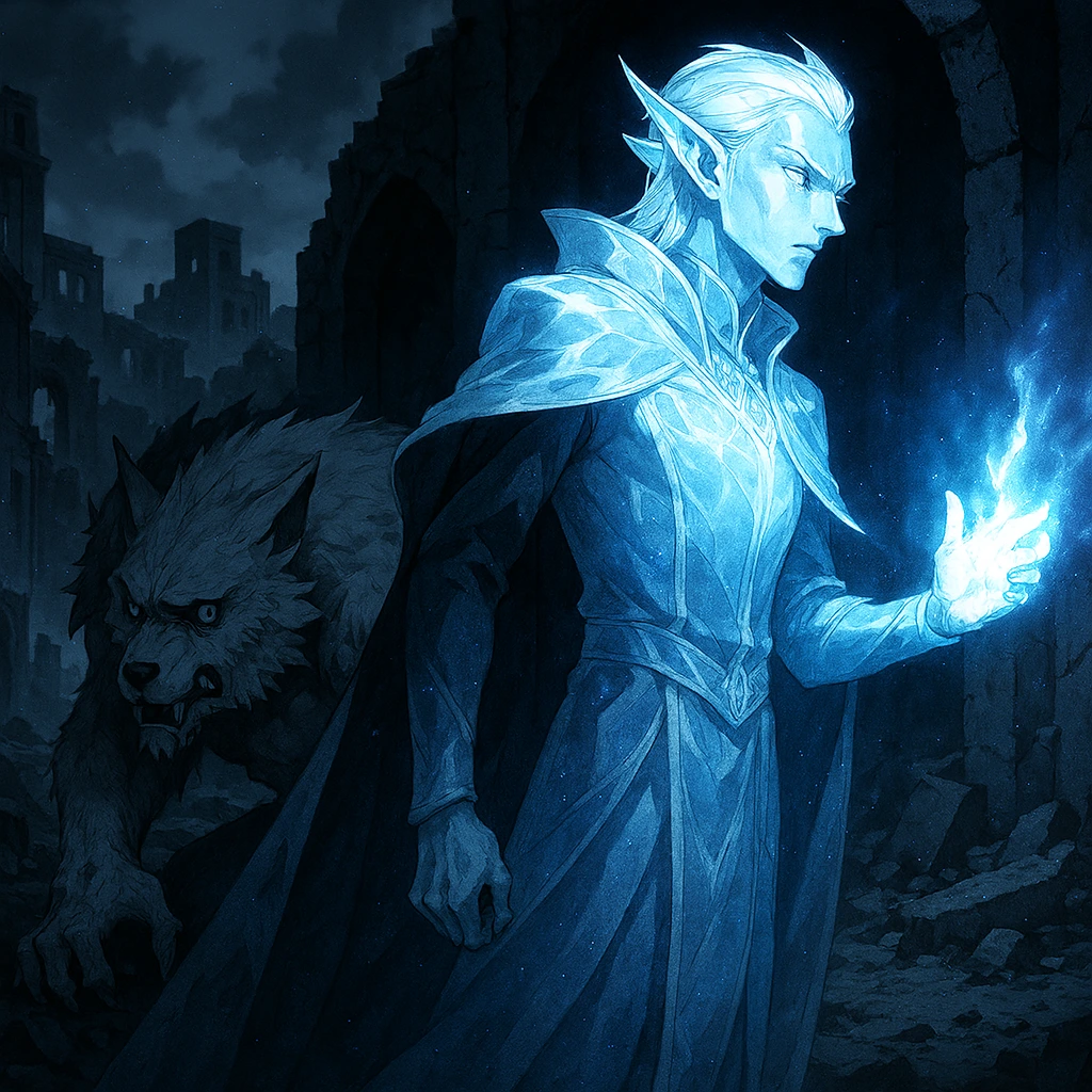 The Beast Monarch hiding behind the Frost Monarch during battle.