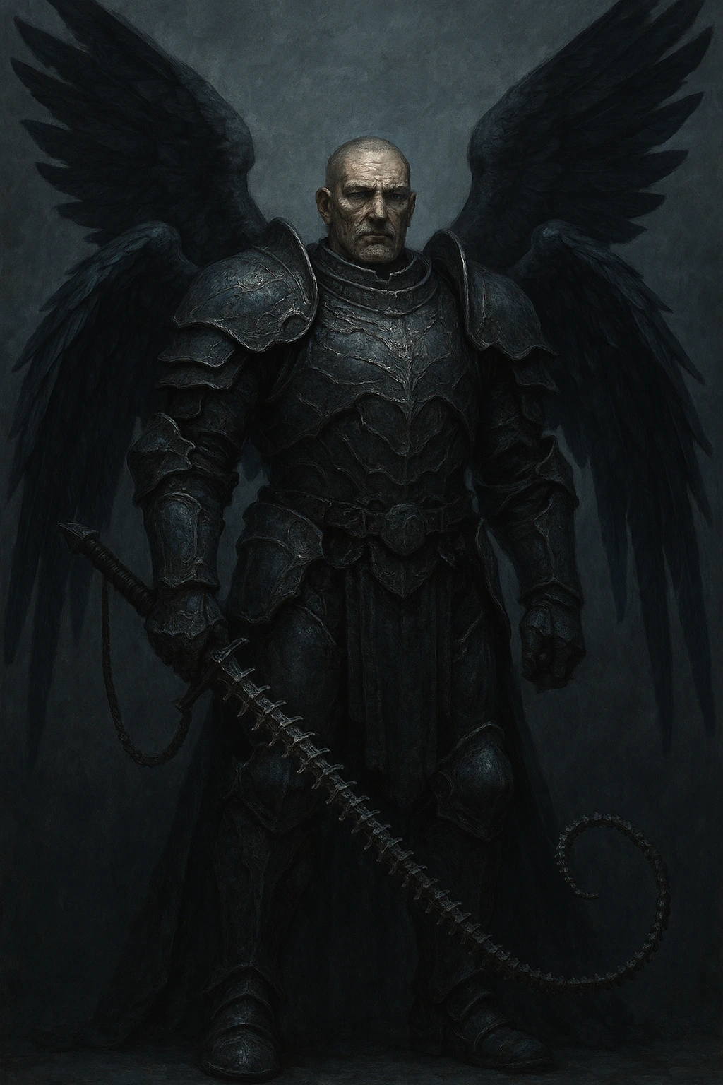 Grand Marshal Bellion of the Shadow Legion displaying his four wings.