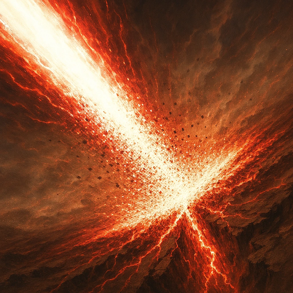 Antares using the Breath of Destruction to erase everything. 