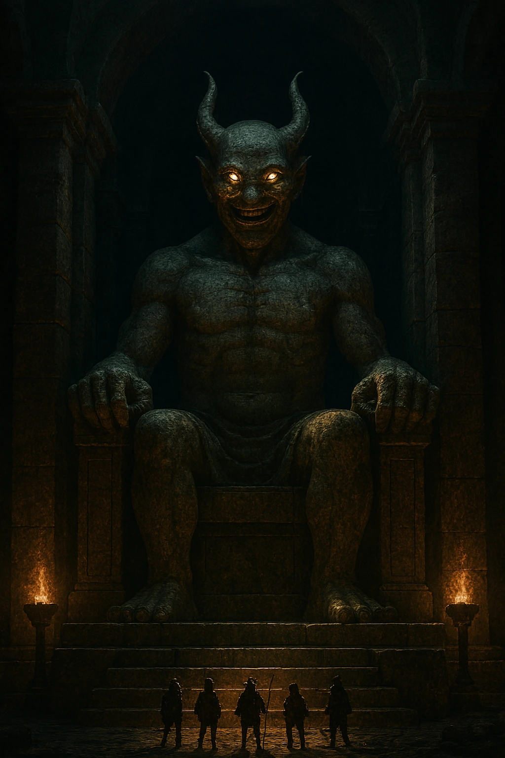 The terrifying God Statue in the Double Dungeon, the origin of the Ecology of Chaos system.