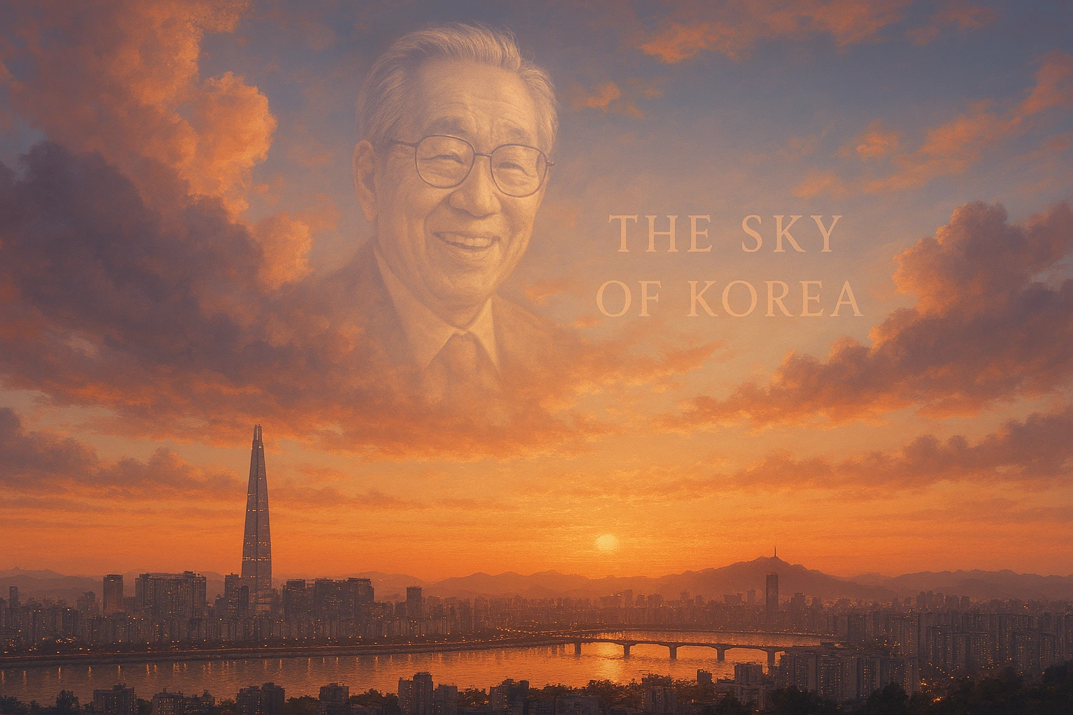 Spirit of Go Gun-Hee watching over the city from the sky.