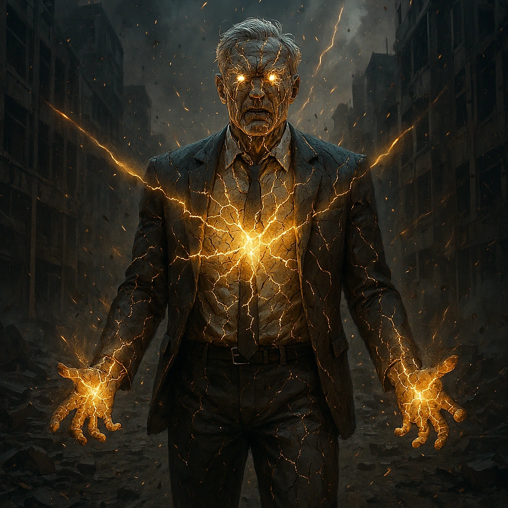 A human vessel breaking under divine power showing the Solo Leveling Darkest Truth.