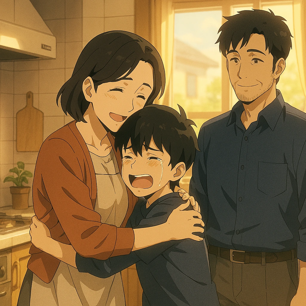 Sung Jin-Woo seeing his healthy family after the Cup of Reincarnation reset.