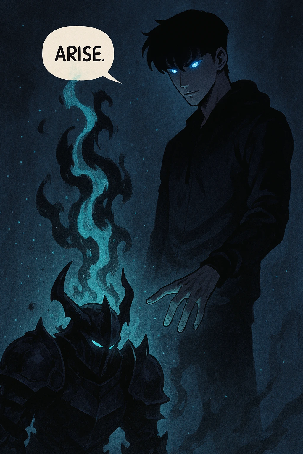 Sung Jin-woo extracting the shadow of the Most Loyal Knight, Igris.