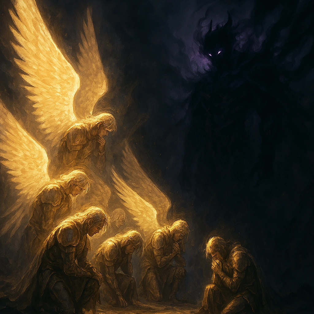 The Rulers apologizing to the Shadow Monarch, a pivotal moment in the Solo Leveling Darkest Truth.