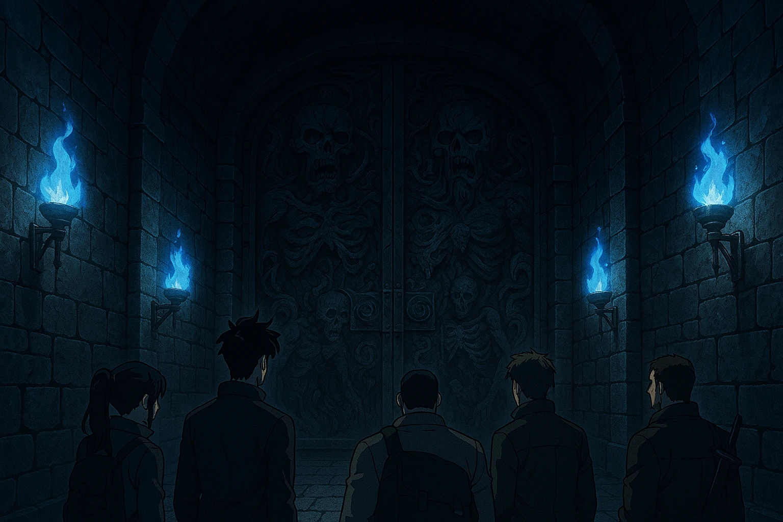 The ominous double doors leading to the hidden Temple of Cartenon.