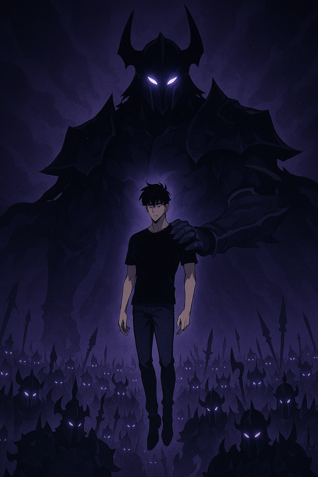The birth of the Shadow Monarch within the void of the Temple of Cartenon.