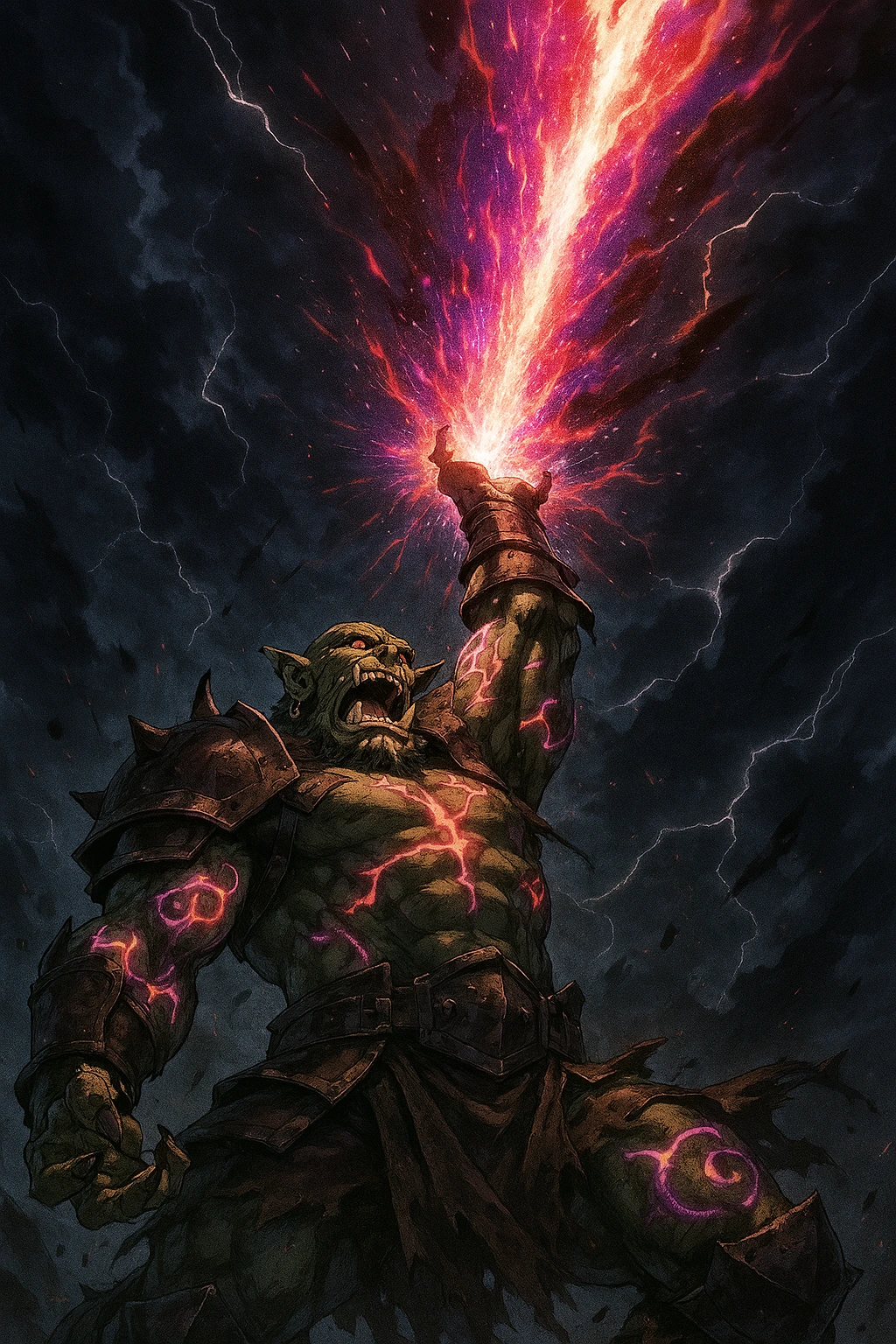 Tusk firing massive magic blasts during the boss fight in the 100-Floor Prison.