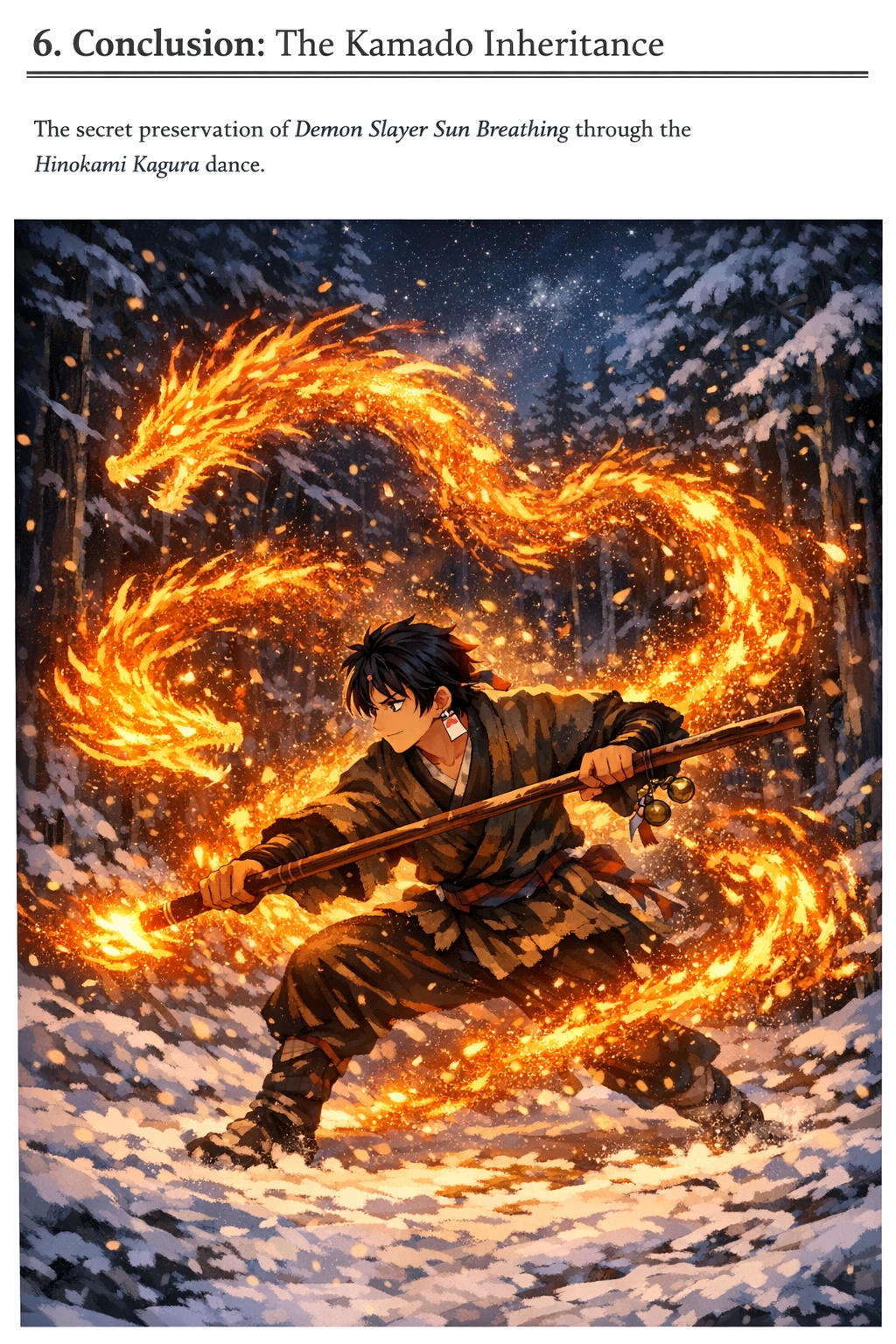 The secret preservation of Demon Slayer Sun Breathing through the Hinokami Kagura dance. 