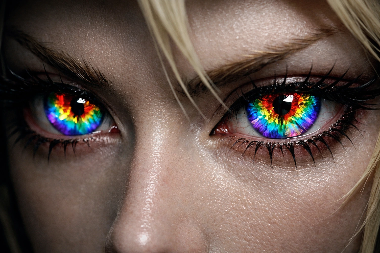The genetic mutation and prismatic rainbow eyes of Doma Upper Moon 2.