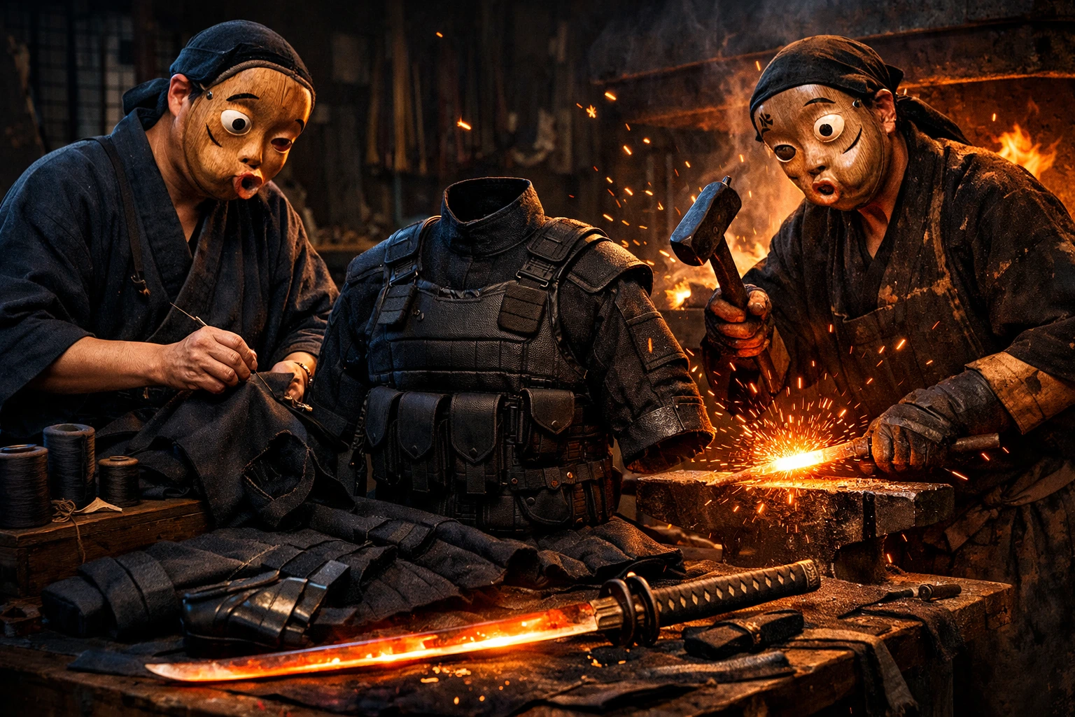 Specialized uniforms and tactical gear crafted exclusively for the Demon Slayer Corps.