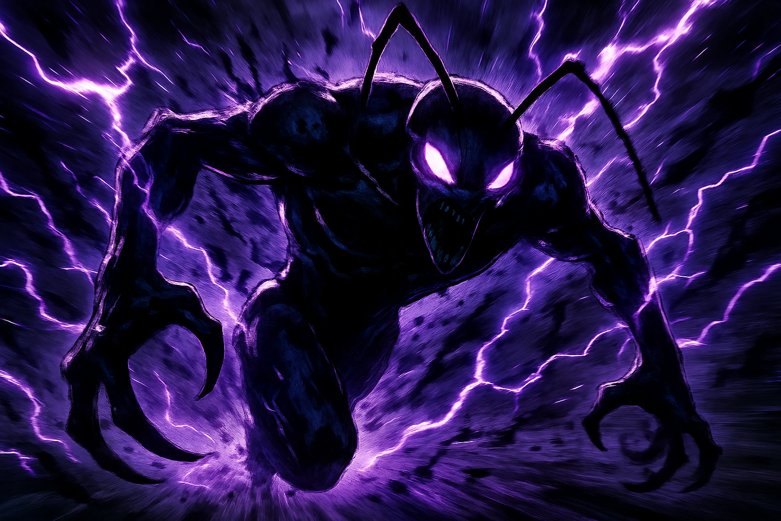 The Ant King launches a full-speed attack in the Bellion stronger than Beru fight.