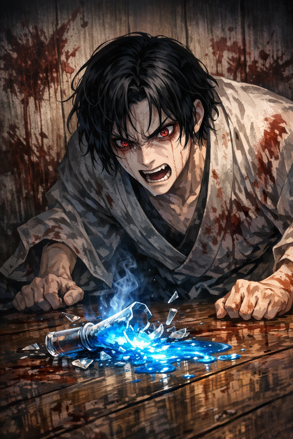 Muzan Kibutsuji failing to synthesize the Blue Spider Lily medicine.