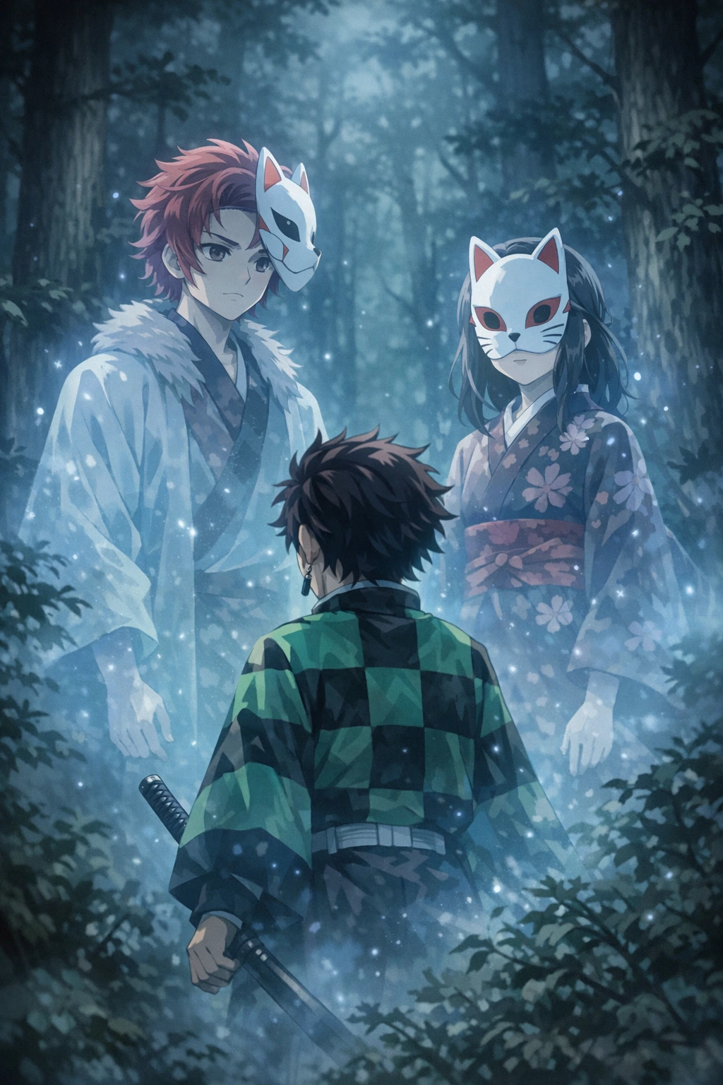 The spiritual legacy and ghosts that guide candidates in the Demon Slayer Final Selection.
