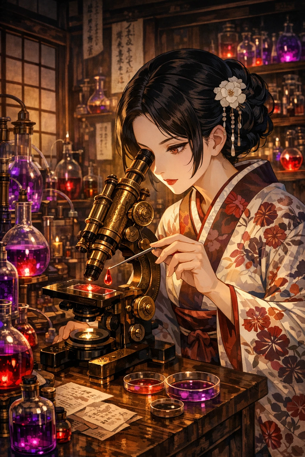 Lady Tamayo's pharmacological rebellion against Muzan's Demonification.