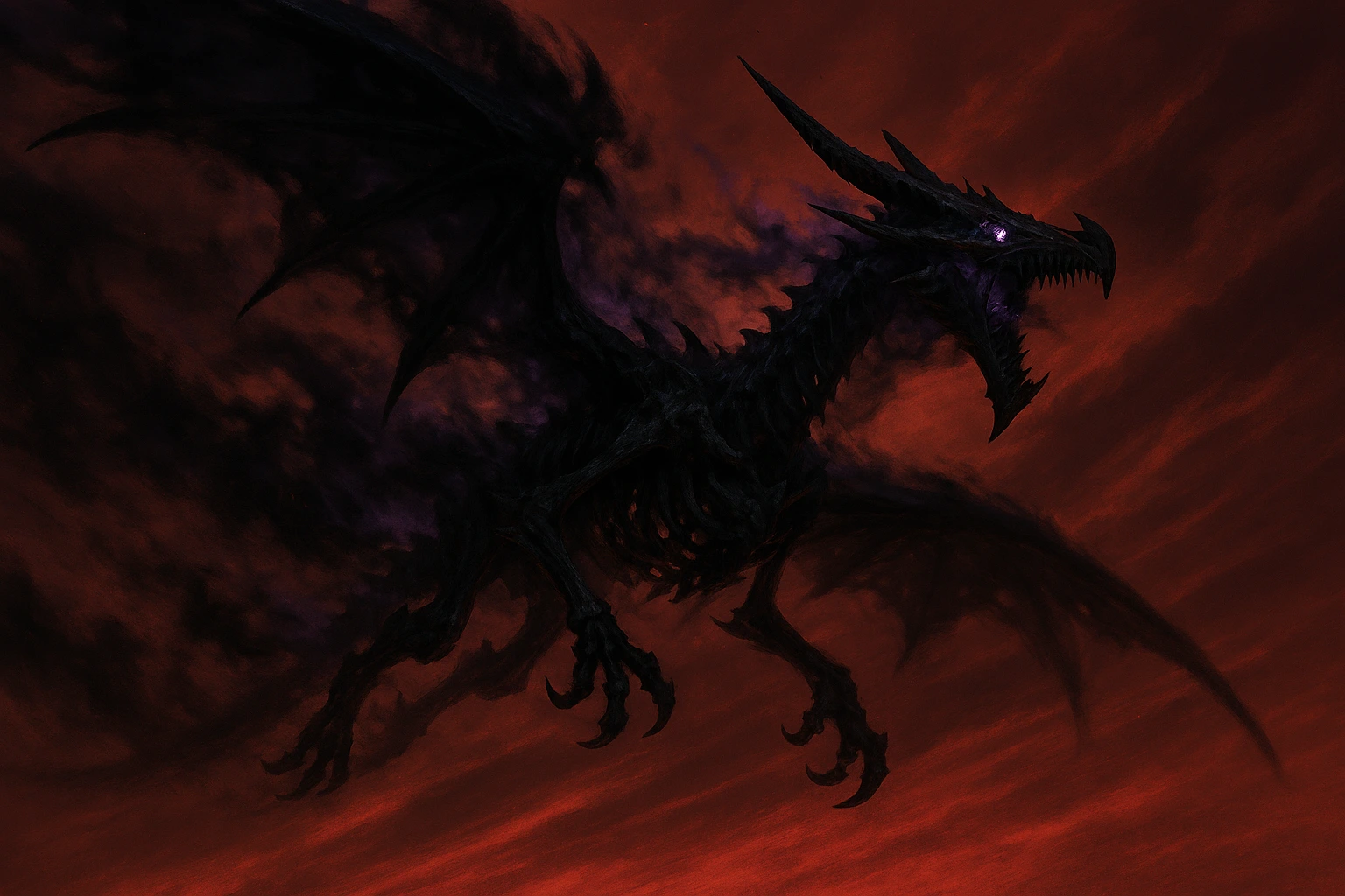 The Shadow Wyvern Kaisel soaring high, a crucial strategic asset for the Shadow Army.