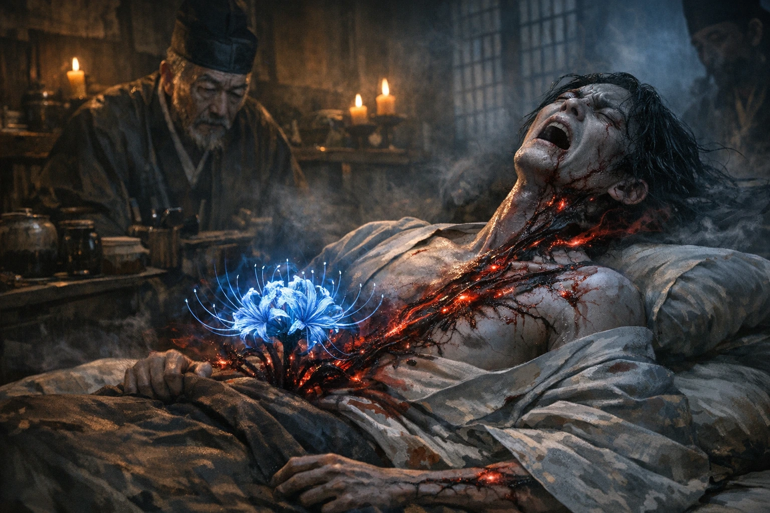 The origin of Muzan Kibutsuji Demonic Biology and the Heian era Blue Spider Lily medical experiment.