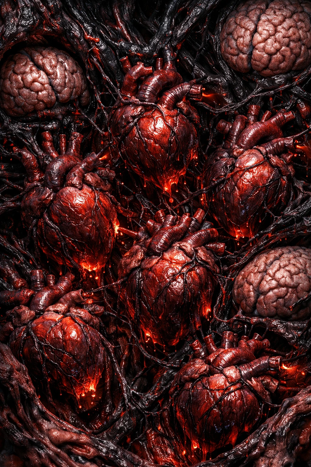 The hyper-circulatory system and 7 hearts powering Muzan Kibutsuji Demonic Biology.