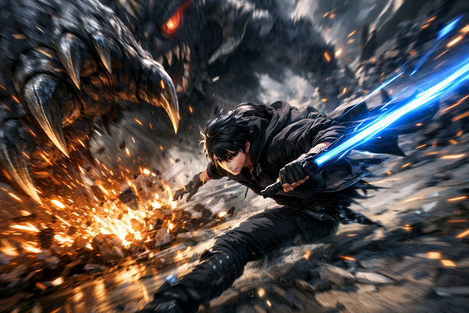 High-speed extreme evasion combat mechanics in Solo Leveling Arise.