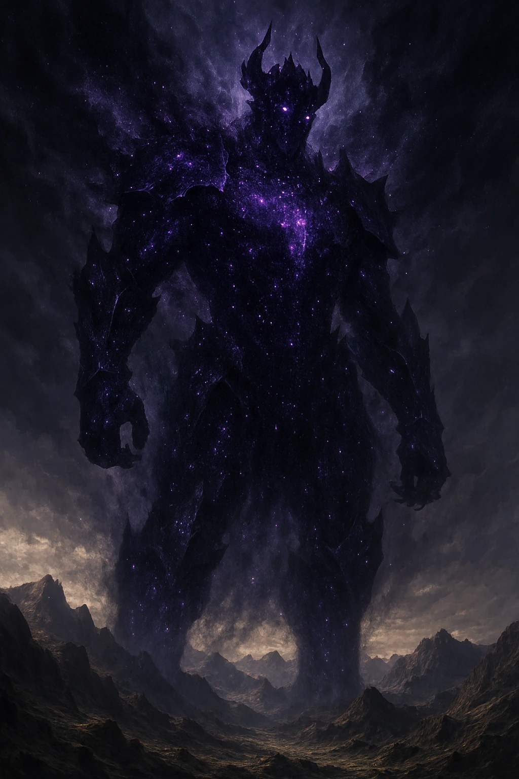 The final massive Astral form of Sung Jin-woo towering over reality.