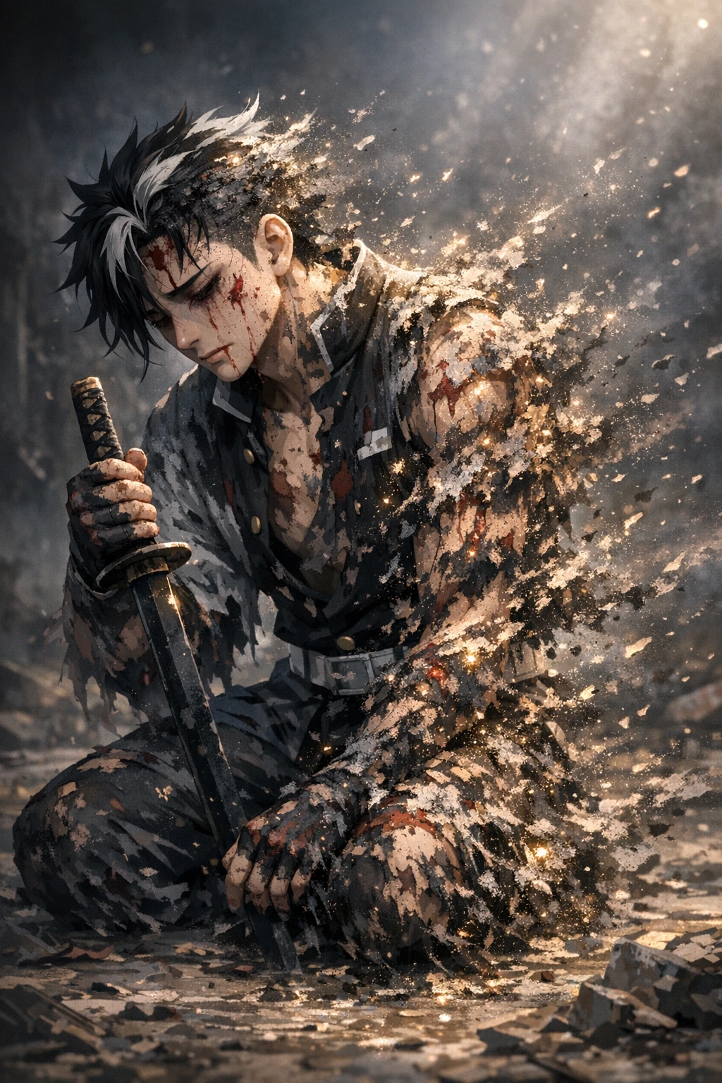 The fatal price of human-demon cannibalism as Genya fades away.