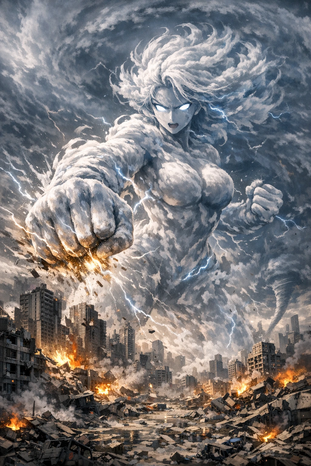 The colossal atmospheric avatar created by New Order My Hero Academia.