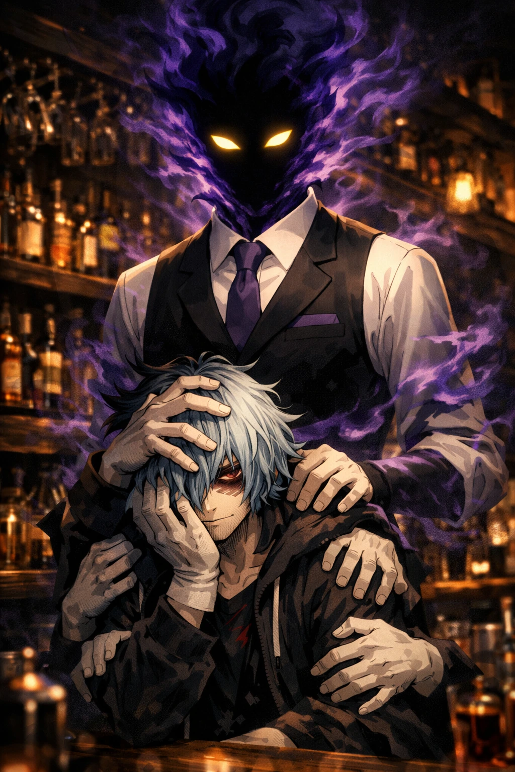 Kurogiri, the resurrected biological weapon made from Shirakumo My Hero Academia.