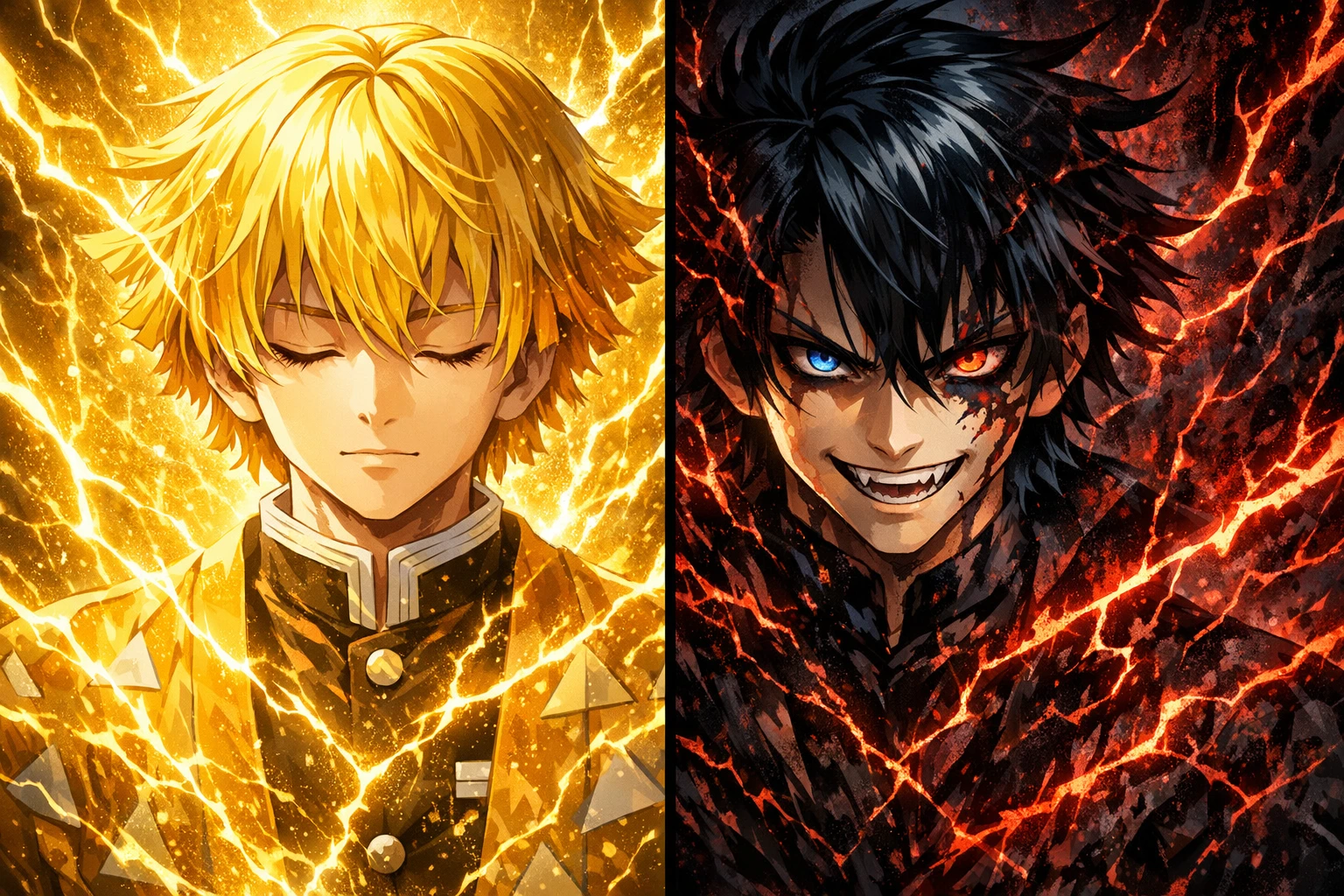 The Zenitsu Neurological Anomaly compared to Kaigaku's demonic biology.
