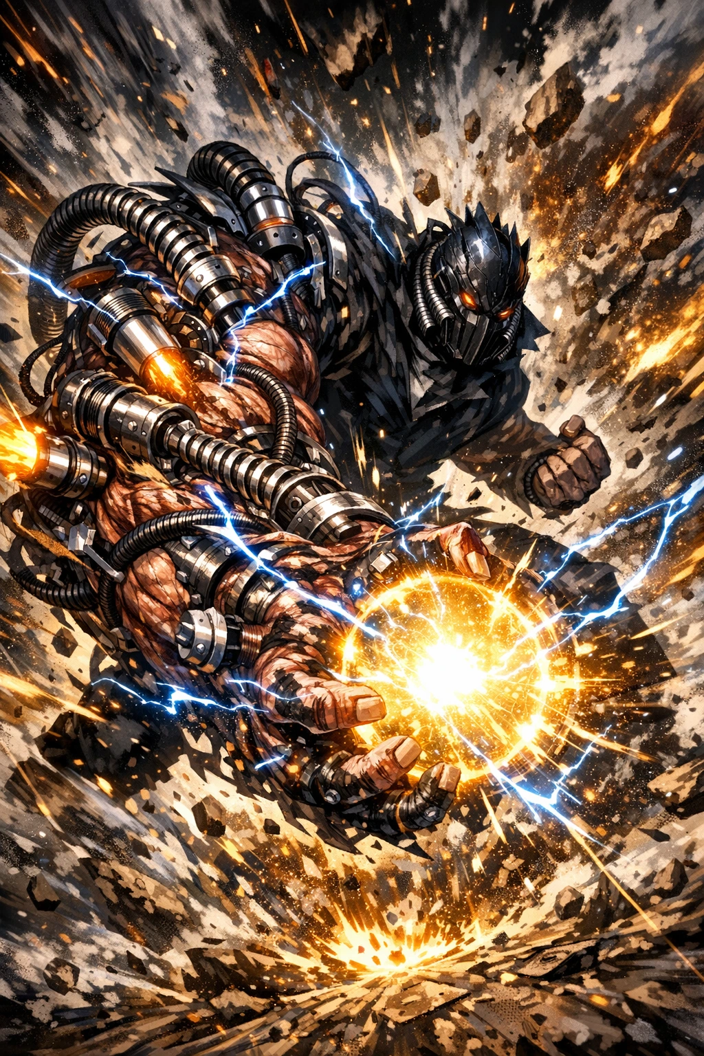 All For One using his ultimate Quirk combination and strategic stacking in battle.