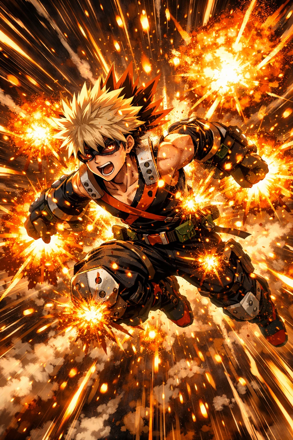 Deku unleashing Blackwhip through his stockpiled Quirk My Hero Academia 