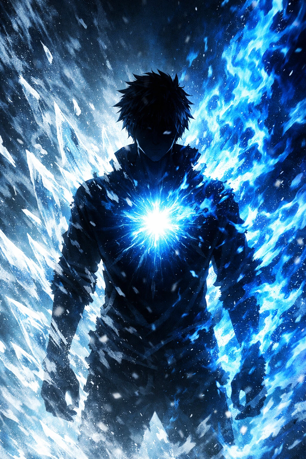 The Phosphor awakening state of the Blue Flame My Hero Academia Quirk.