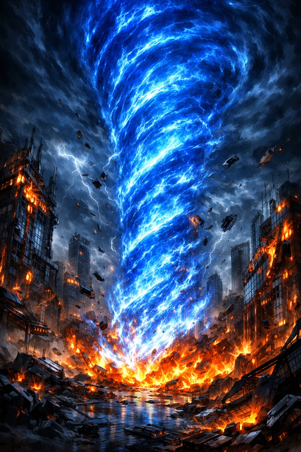 The atmospheric dominance and destruction of the Blue Flame My Hero Academia power.
