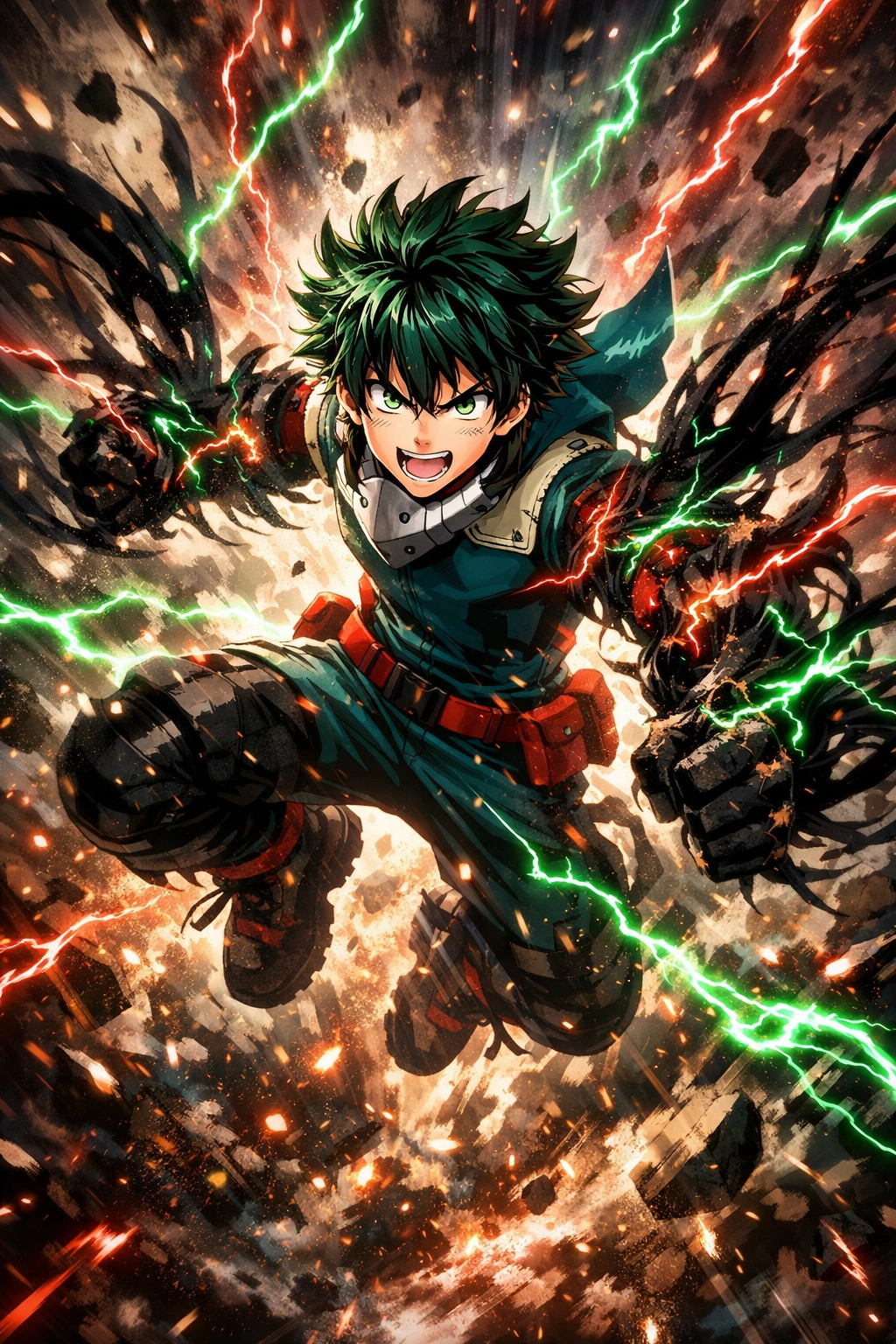 Deku unlocking the Quirk Singularity of One For All My Hero Academia