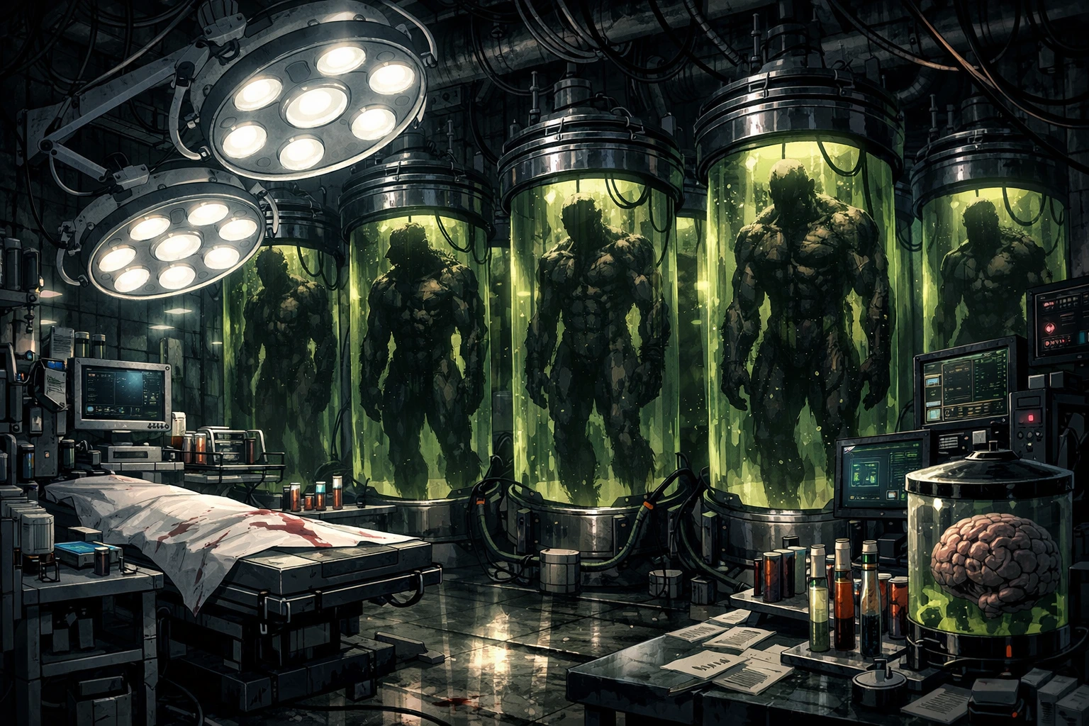 Dr. Garaki's secret laboratory where he creates the Nomu My Hero Academia.
