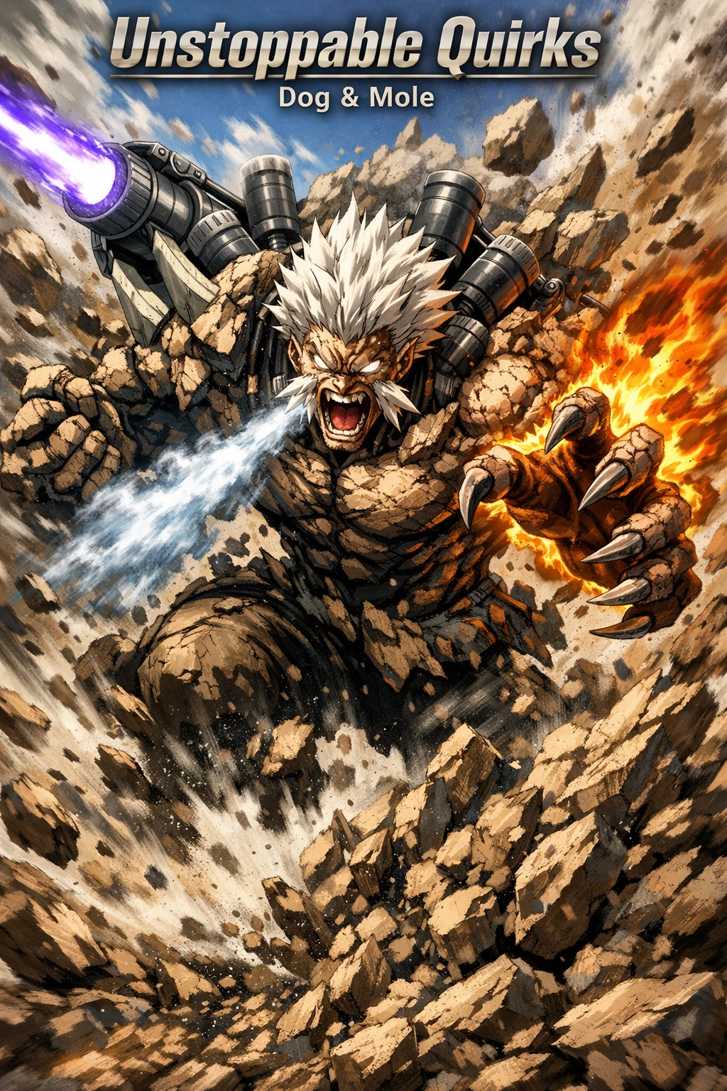 Gigantomachia My Hero Academia using his destructive quirks
